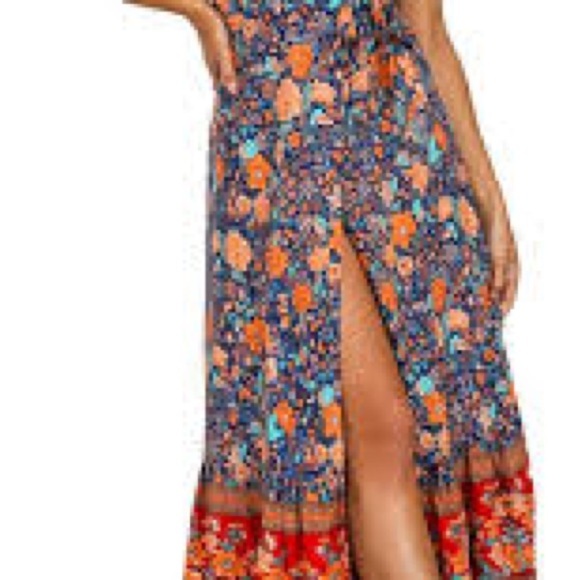 Zesica boho floral wrap dress size small like new condition - Picture 2 of 5